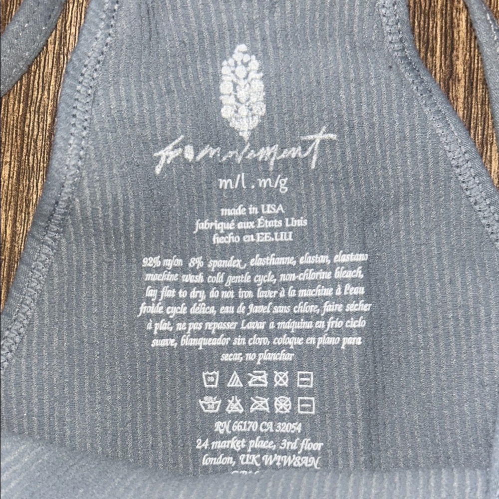Free People Ribbed Blue Tank Top - Picture 3 of 3